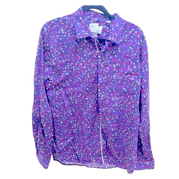 NEW MEN'S PAPER DENIM AND CLOTH LONG SLEEVE FLORAL BUTTON UP SHIRT - Picture 1 of 9